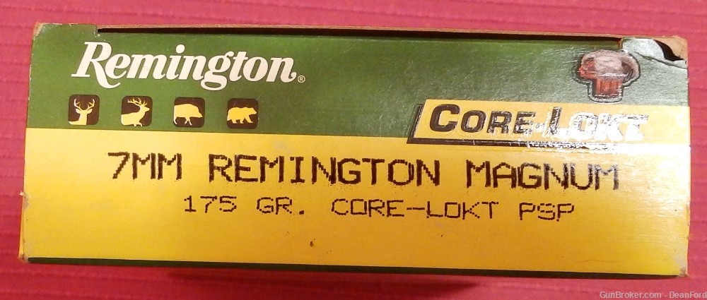 Remington Core-Lokt 7mm Rem. mag, 175 gr. PSP ammo - 17 rds. & 3 emptIes-img-0