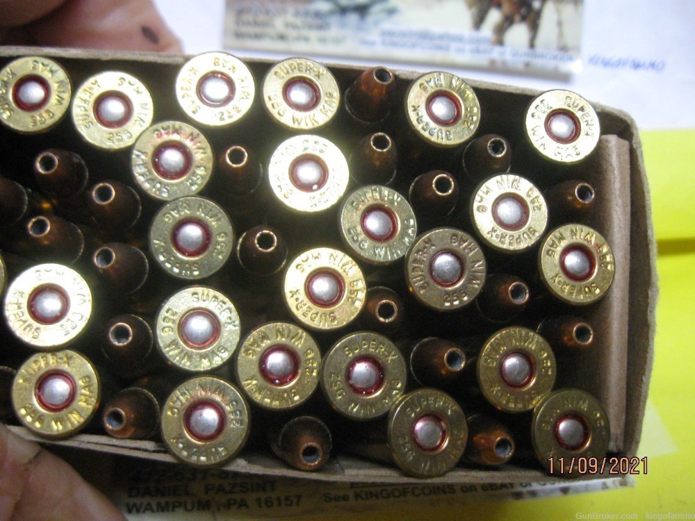 RARE Now 256 Win Mag Original Super-X Box 50 rds 60 gr HP Ammo; more avail-img-3