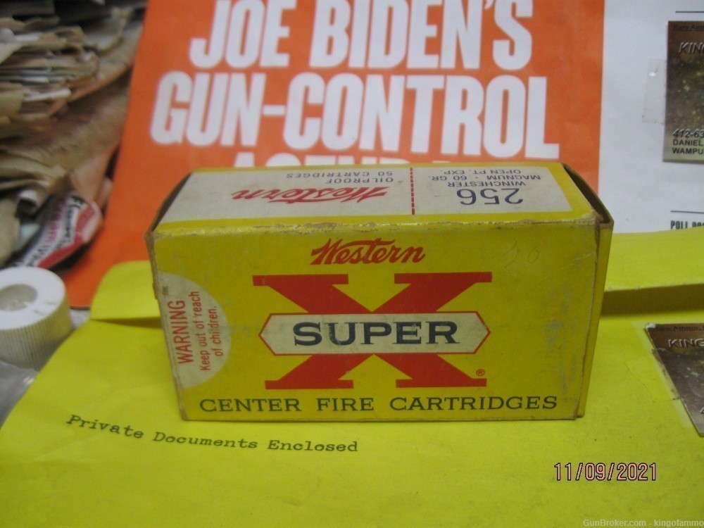 RARE Now 256 Win Mag Original Super-X Box 50 rds 60 gr HP Ammo; more avail-img-0