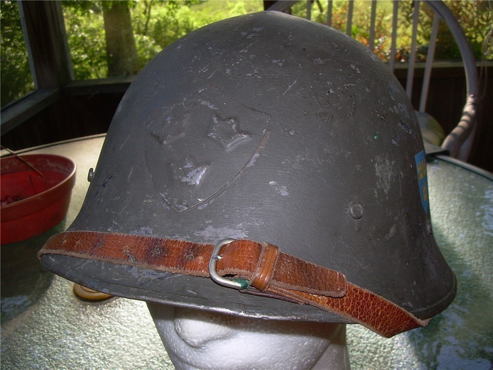 WW II Swedish M21 (18) Military Helmet, rare large size-img-7