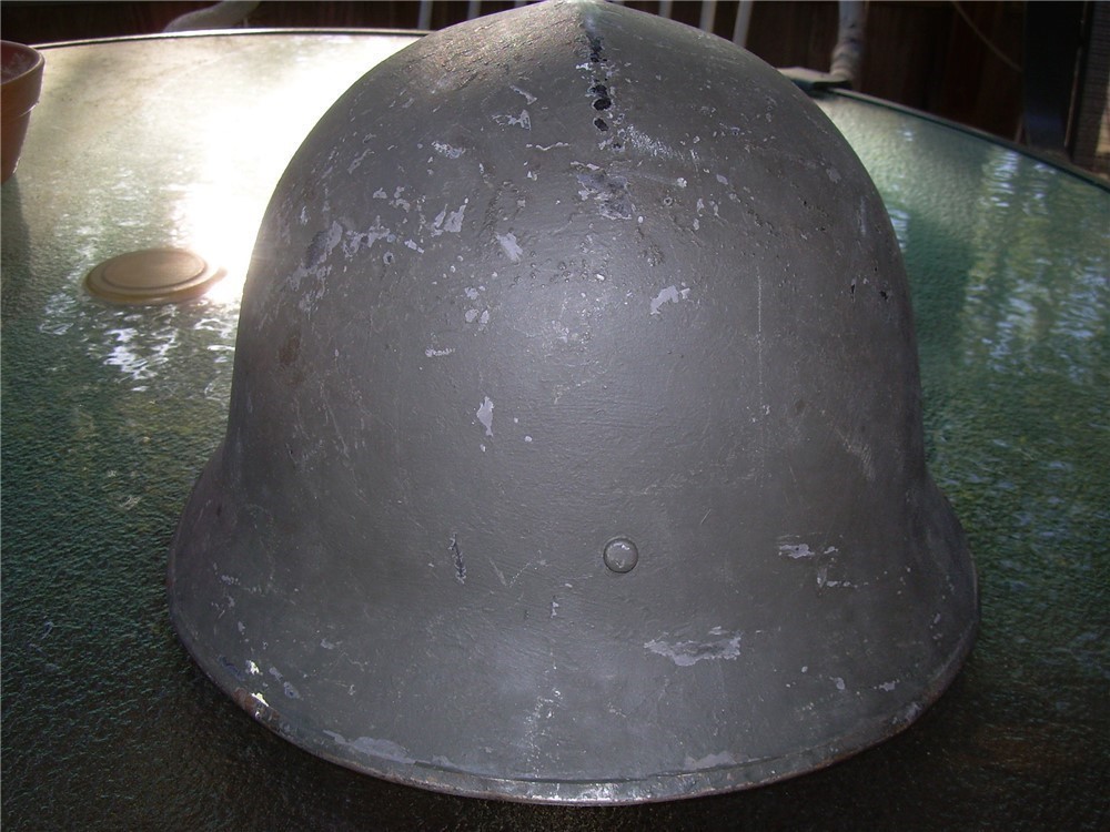 WW II Swedish M21 (18) Military Helmet, rare large size-img-2