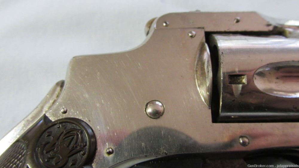 1890 Antique/No FFL Nickel 1st Model S&W Safety Hammerless .32-img-14