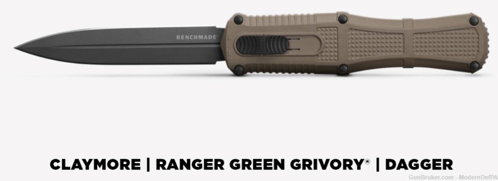 Benchmade Auto Claymore Ranger Green Auto OTF Knife NEW in TELFORD PA-img-0