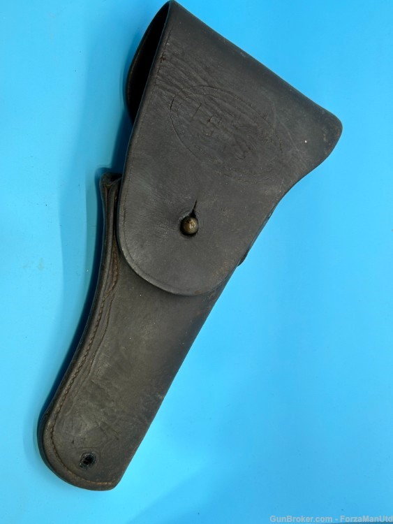 Vintage WWII U.S Military Leather Holster 1911 45 Pistol-img-0