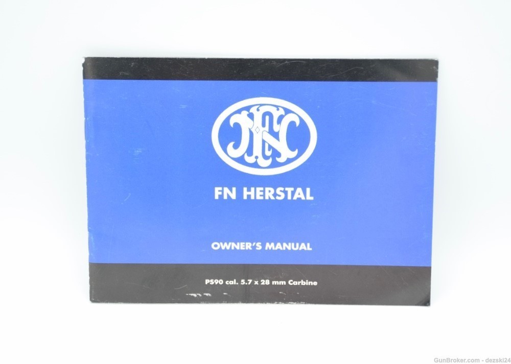 FNH FN PS90 RIFLE MANUAL/INSTRUCTION BOOKLET 5.7 X 28MM FNH ARMORERS Rare-img-2