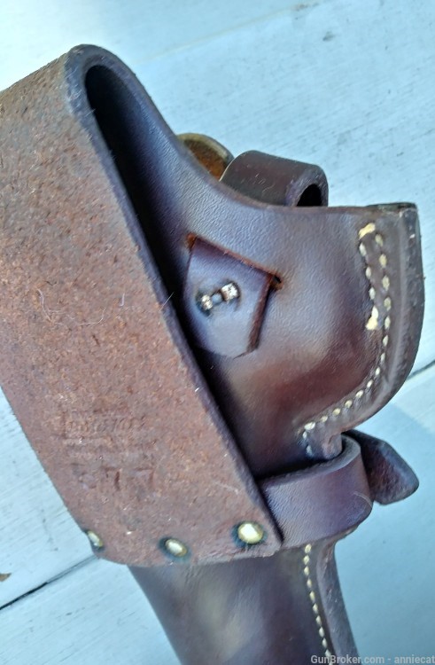 NOS fine vintage leather George Lawrence holster for RUGER blackhawk 44 mag-img-5