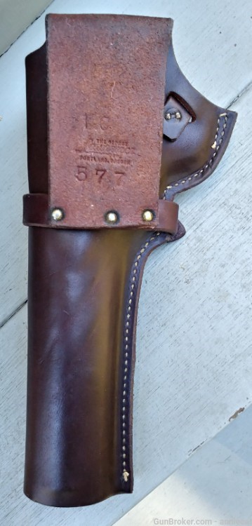NOS fine vintage leather George Lawrence holster for RUGER blackhawk 44 mag-img-3