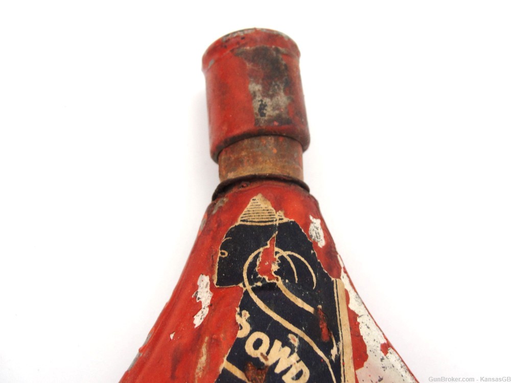 Antique Curtis's & Harvey's gunpowder tin flask 19th Calcutta London-img-2