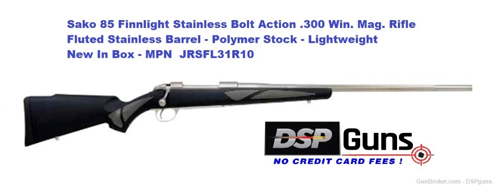 Sako 85 Finnlight Stainless Bolt Action .300 Win. mag Rifle - JRSFL31R10-img-0
