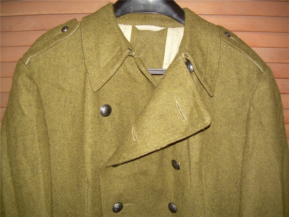NOS Romanian mil-surp VTG wool trench greatcoat, Med size, marked Talia IV -img-13