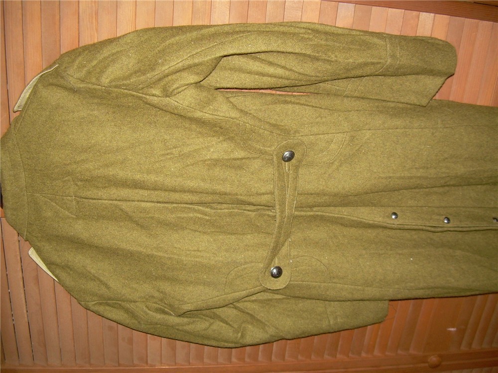 NOS Romanian mil-surp VTG wool trench greatcoat, Med size, marked Talia IV -img-12
