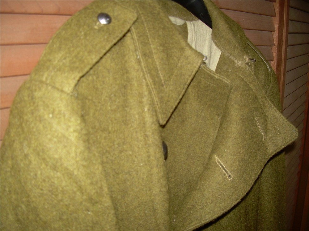 NOS Romanian mil-surp VTG wool trench greatcoat, Med size, marked Talia IV -img-8