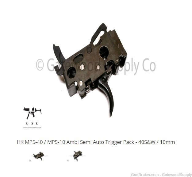 HK MP5-40 / MP5-10 AMBI SEMI AUTO TRIGGER PACK - .40 S&W / 10MM-img-0
