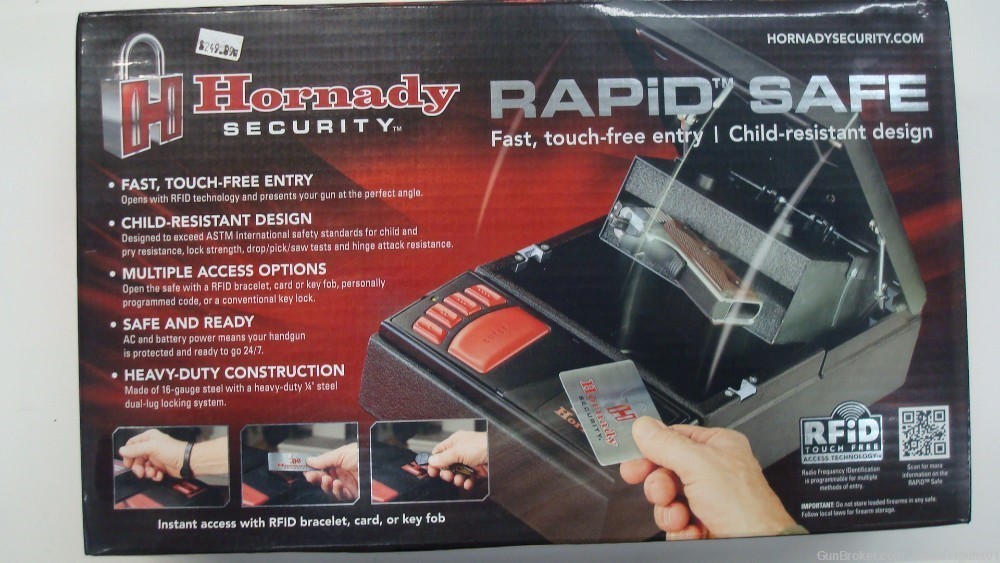 Hornady Rapid Pistol Safe - RFID and Keys - OVER 50% OFF! LOOK!-img-0
