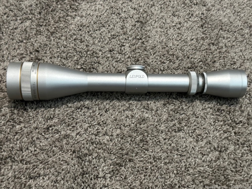 Leupold Vari-X II 4-12x40mm riflescope silver ss 1” tube duplex AO rare -img-0