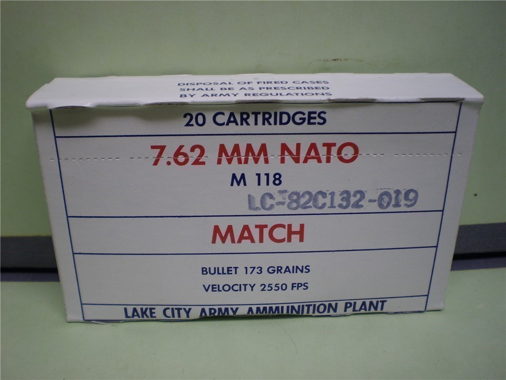 7.62 NATO M118 MATCH/SNIPER AMMO USGI-img-0