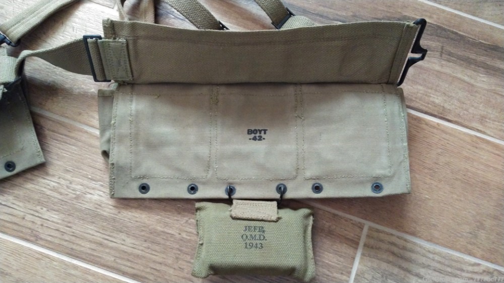 WW II USGI Browning Automatic Rifleman's Belt, Suspenders, etc...-img-1
