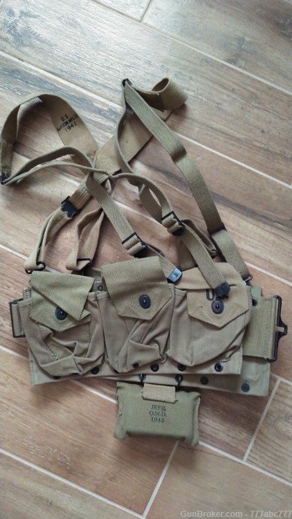 WW II USGI Browning Automatic Rifleman's Belt, Suspenders, etc...-img-5