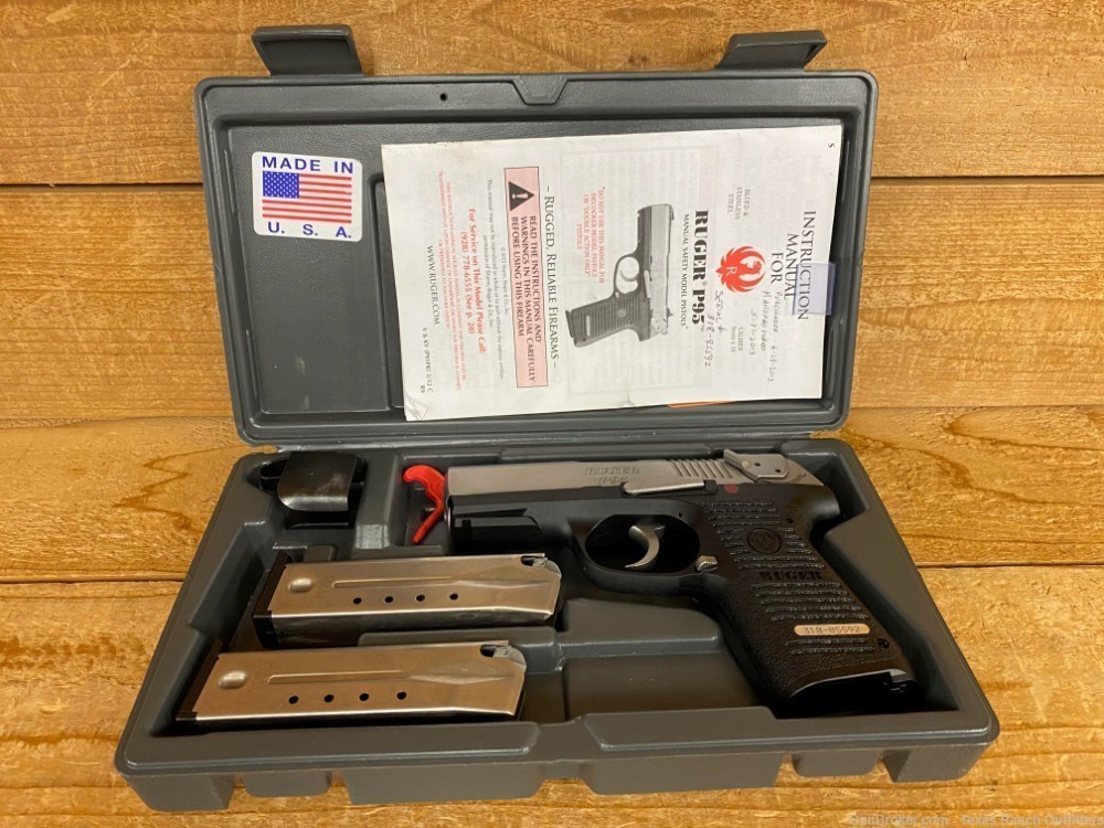 Ruger P95 9mm Semi-Auto Like New Condition in Box w/ 2 Mags and Papers-USED-img-4