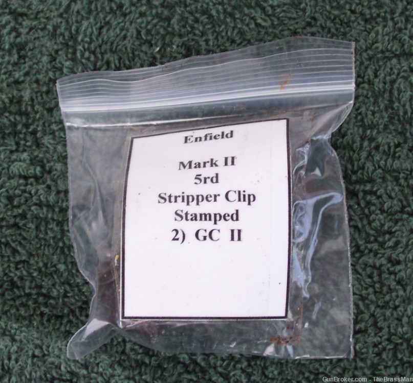 Lee Enfield 5rd Stripper Clips Stamped "II CG"-img-0