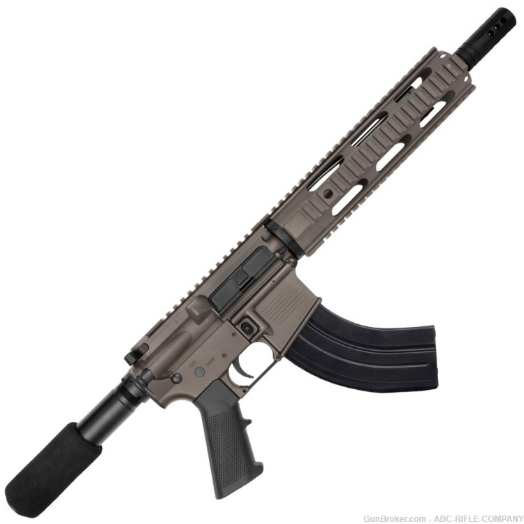 AR-15 7.62X39 Pistol 10.5" Barrel Quad Rail Handguard-Tungsten-img-0