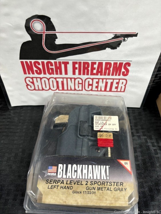 BLACKHAWK! SERPA Sportster Paddle Holster for Glock 17/22/31 Left Hand Poly-img-0
