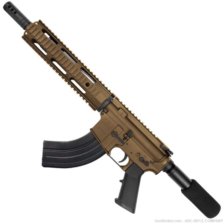 AR-15 7.62X39 Pistol 10.5" Barrel Quad Rail Handguard-Bronze-img-1