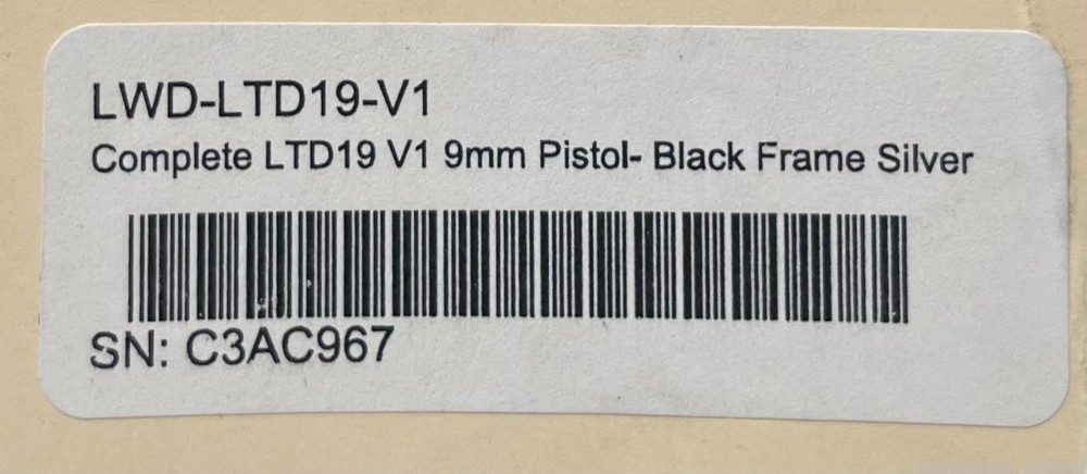 Lone Wolf LTD19 V1 Uses G19 15rd Mags 9mm 15rd NEW NO CC FEES-img-5