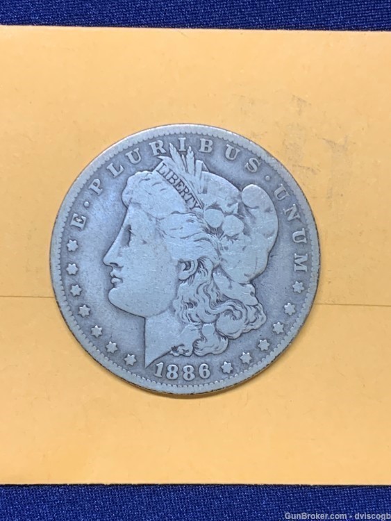 1886-O Morgan Silver dollar - F/XF/AU detail -img-0