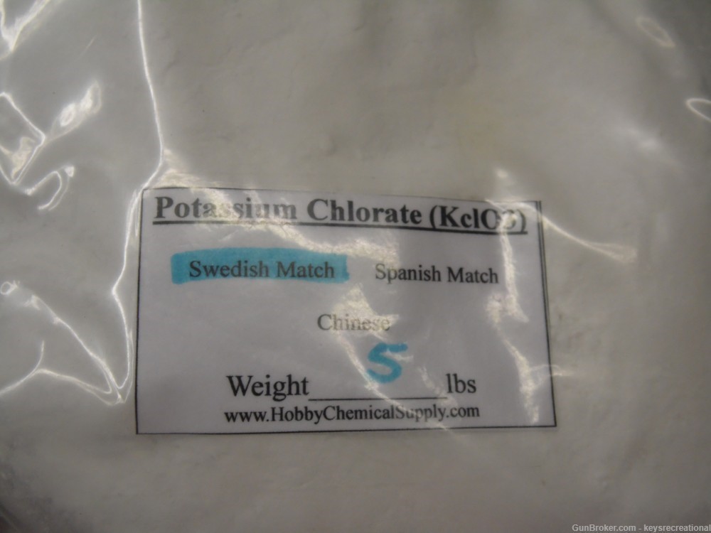 Potassium Chlorate - Kcl03 - Swedish Match - 5 Pounds-img-1