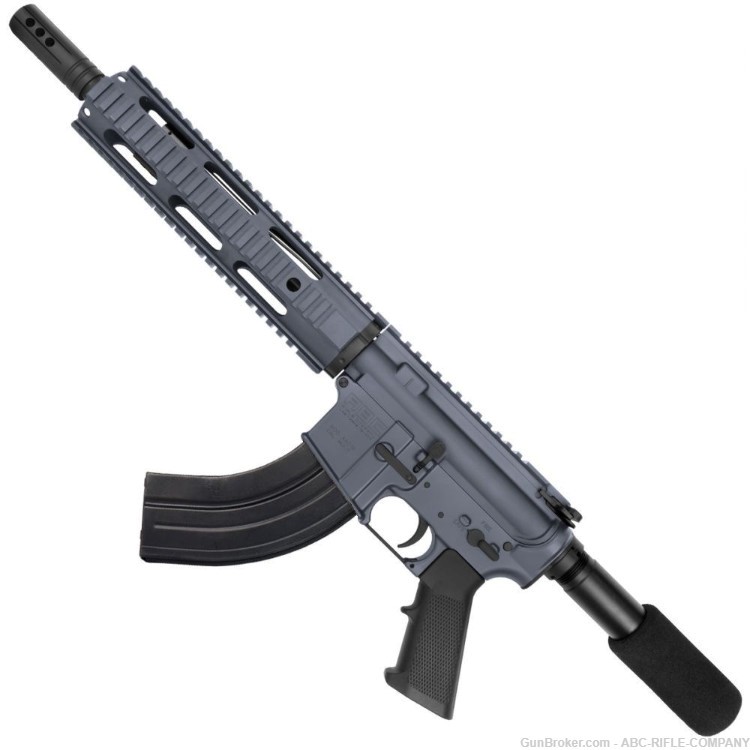 AR-15 7.62X39 Pistol 10.5" Barrel Quad Rail Handguard-Sniper Grey-img-0