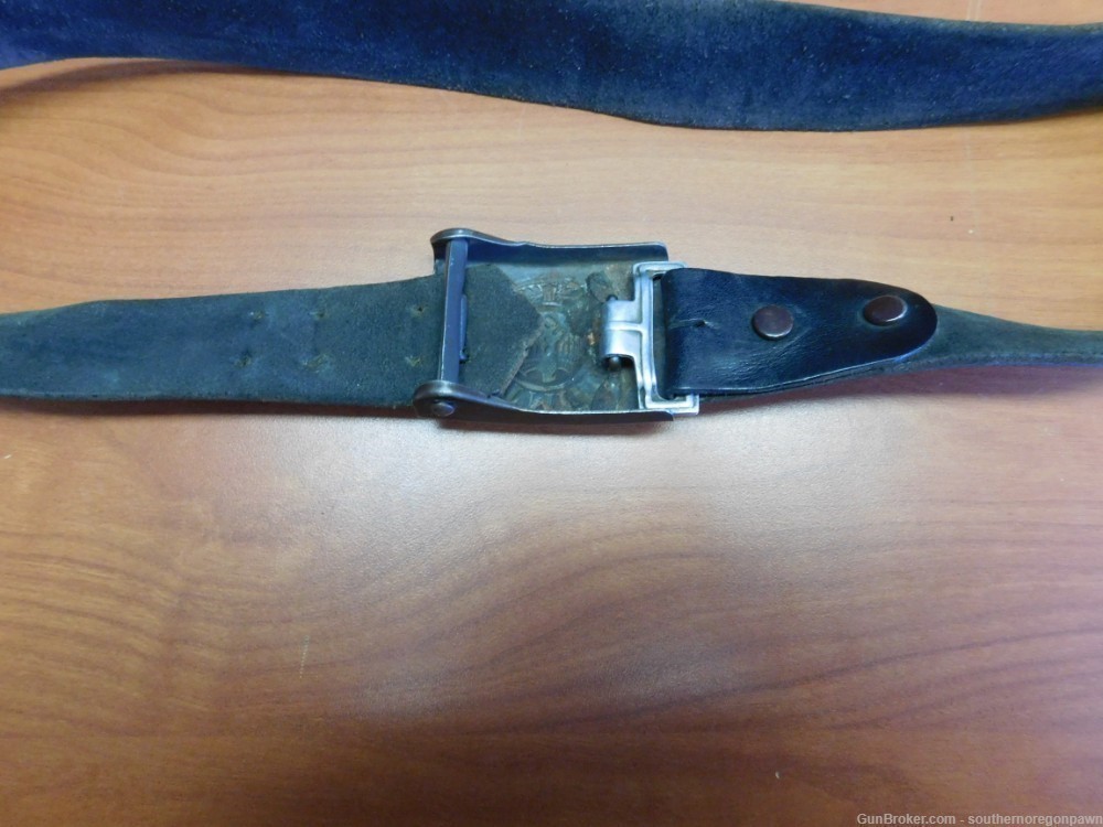 German WWII Wehrmacht Belt Buckle w/Leather Belt (3)-img-6