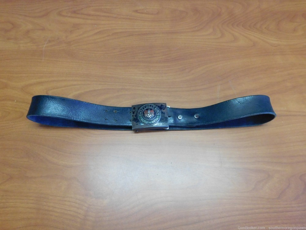 German WWII Wehrmacht Belt Buckle w/Leather Belt (3)-img-5