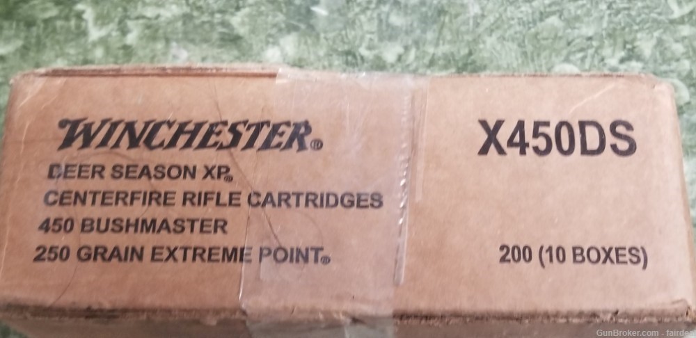 Winchester Ammo X450DS Deer Season XP 450 Bushmaster 250 gr Extreme Point 2-img-0