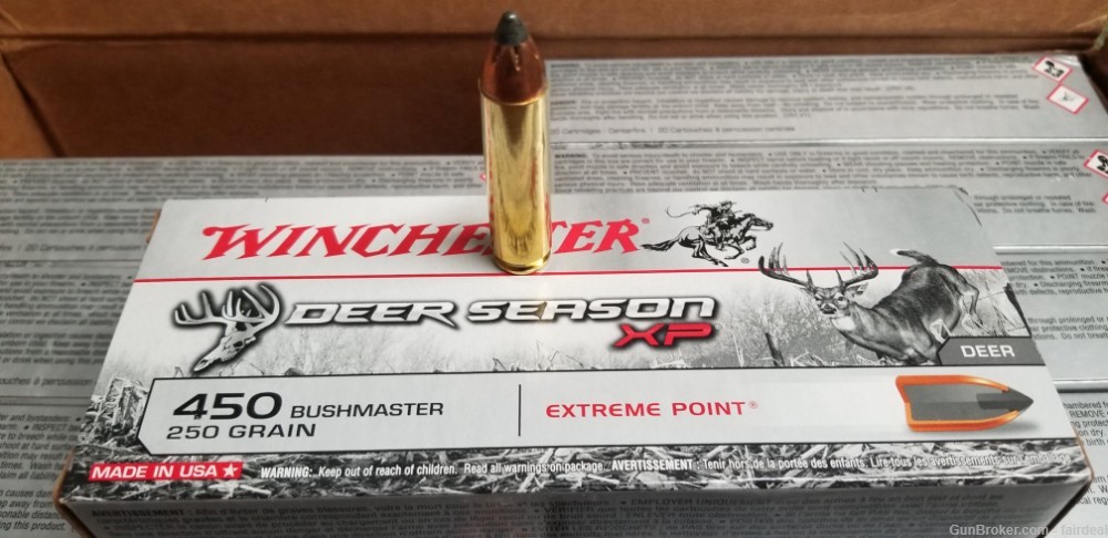 Winchester Ammo X450DS Deer Season XP 450 Bushmaster 250 gr Extreme Point 2-img-2