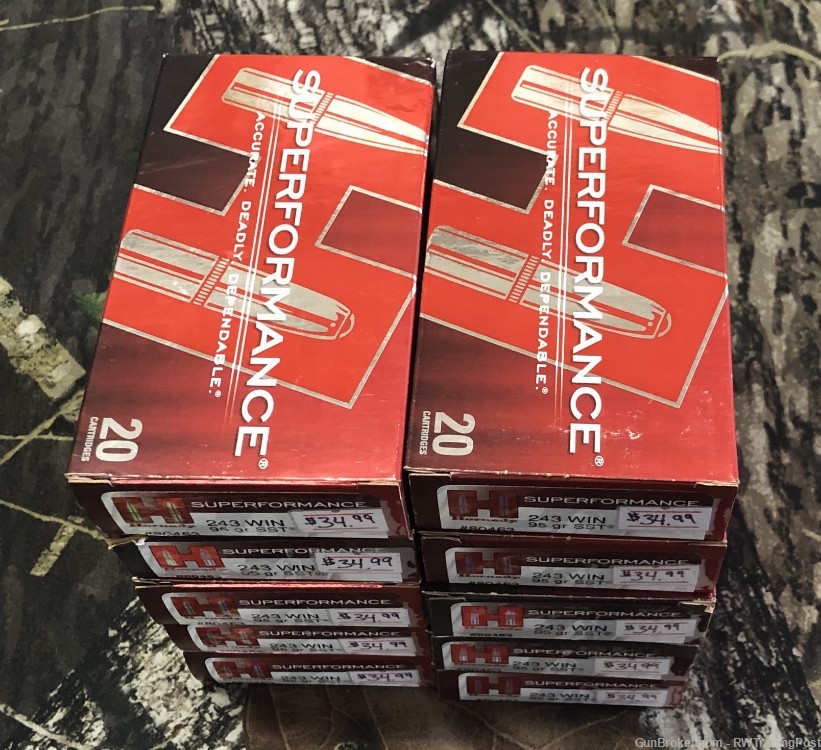 Hornady Superformance 243 95gr SST 200 Round Lot .243 Winchester-img-1