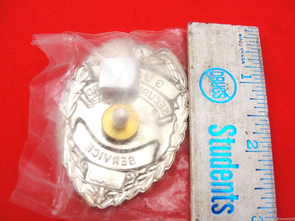 Vintage obsolete security guard badge-img-1