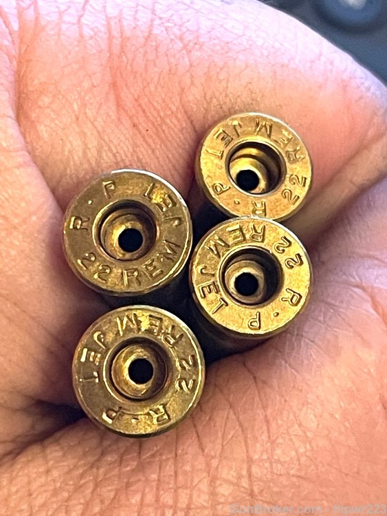 .22 Rem Jet brass 100 rounds Remington UN-FIRED factory NOS brass -img-1