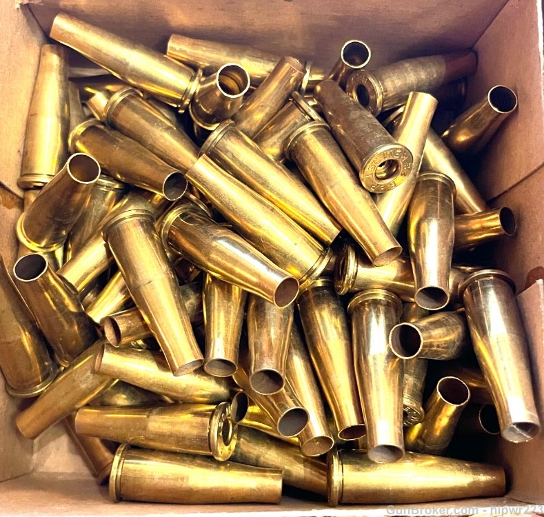 .22 Rem Jet brass 100 rounds Remington UN-FIRED factory NOS brass -img-0