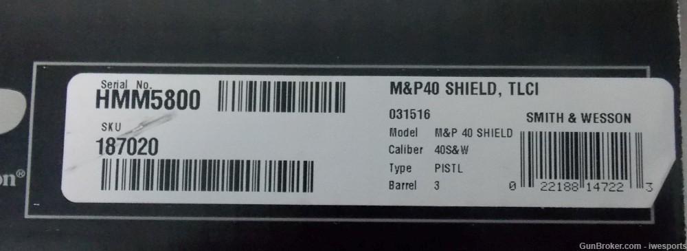 SMITH & WESSON M&P40 SHIELD, CA COMPLIANT NOS-img-4