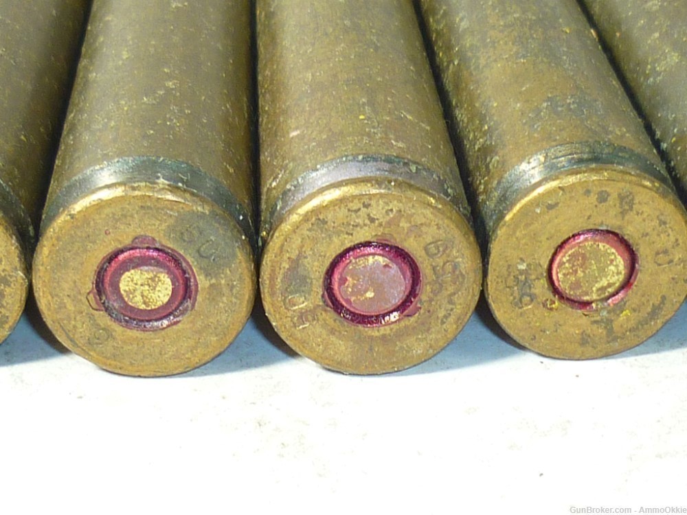10rd - DOMINICAN - .50 BMG - AP Yellow Tip -  1950s - RARE Cold War 50 Cal -img-21
