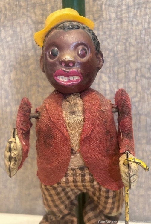 Vintage Occupied Japan Wind-Up African American Dancing Tin Toy Harlem NY-img-7