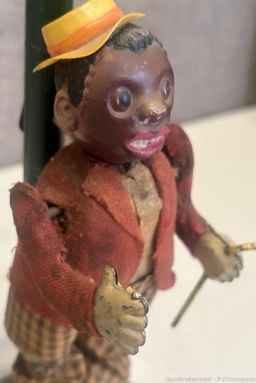 Vintage Occupied Japan Wind-Up African American Dancing Tin Toy Harlem NY-img-6