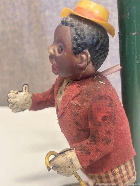 Vintage Occupied Japan Wind-Up African American Dancing Tin Toy Harlem NY-img-5