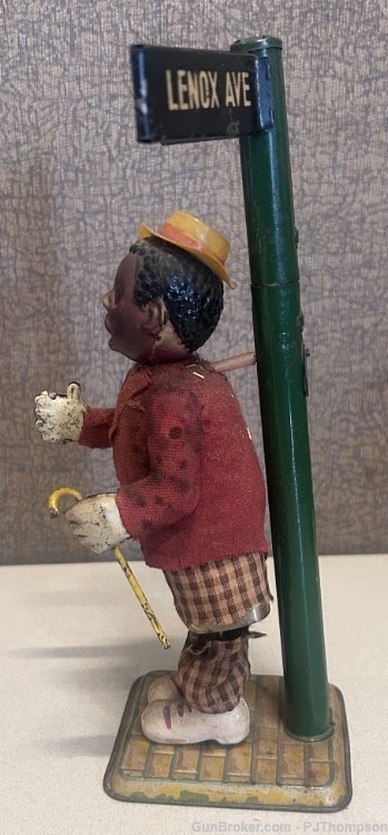 Vintage Occupied Japan Wind-Up African American Dancing Tin Toy Harlem NY-img-3