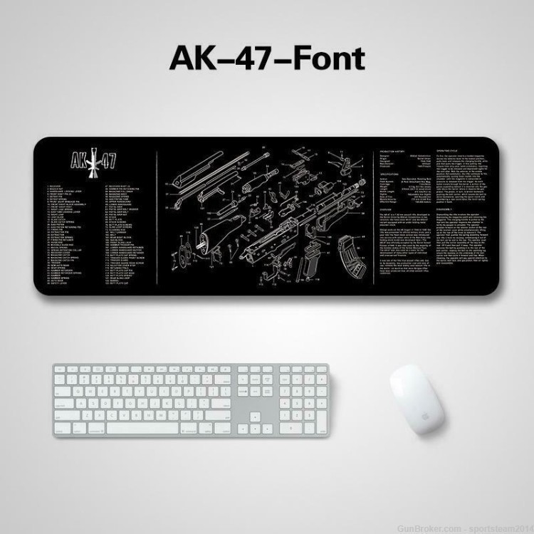  AK47 Rifle Gunsmith Armorers Bench Cleaning Rubber Mat Mouse Pad-img-1