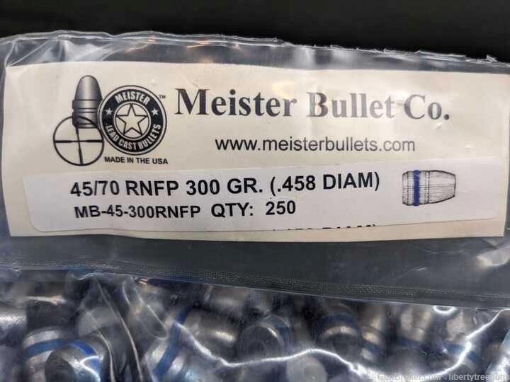 Meister Bullet Co 45-70 (.458 Diam) RNFP 300 Gr 750Ct-img-0