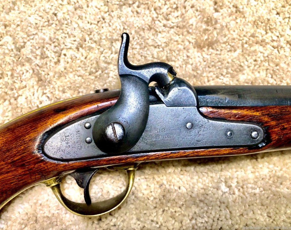 R0 US 1842 .54 Cavalry Pistol H.ASTON 1847, Very Good, Shooter......$ 700-img-1