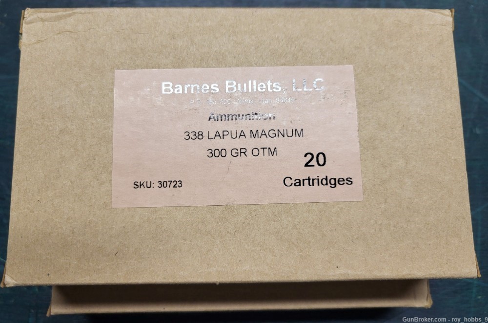 40 Rds, 2 boxes of Barnes Contract Mk330 Mod0 338 Lapua Magnum-img-2
