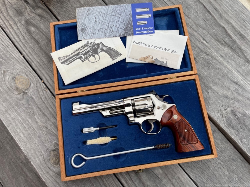 SMITH & WESSON 27-2 revolver .357 magnum nickel-img-0
